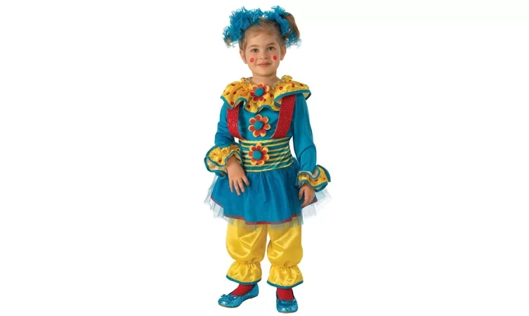 Colourful, playful clown outfit perfect for parties and Halloween