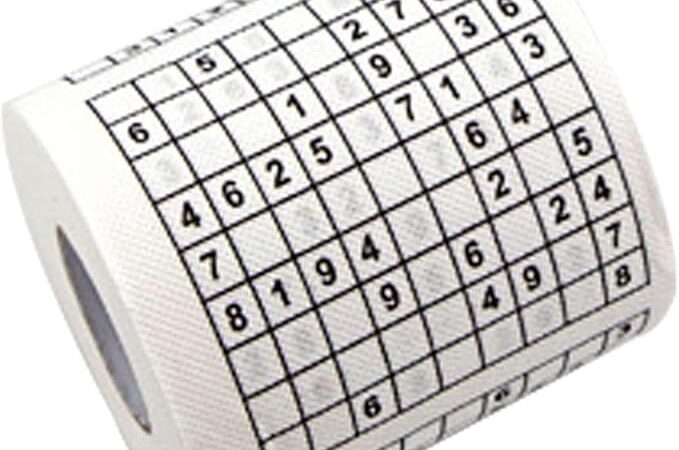 Sudoku Toilet Paper – Fun and quirky way to entertain your guests while they shit bomb your toilet