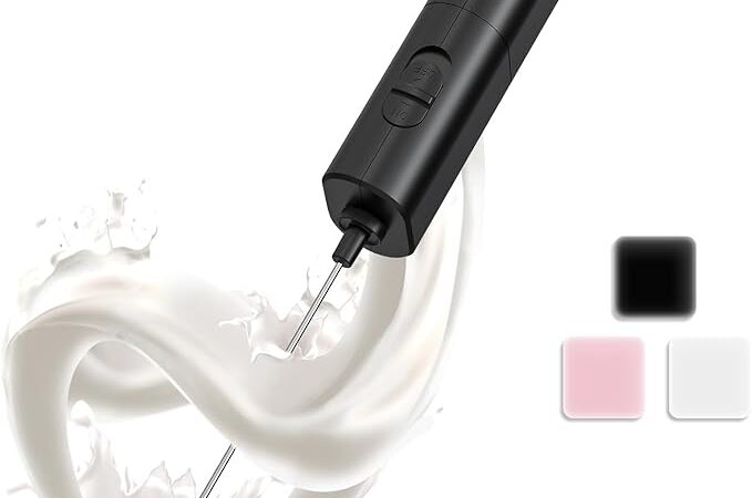 Handheld Milk Frother creates rich, creamy foam for coffee, lattes, and cappuccinos, enhancing your homemade beverages with barista-quality results