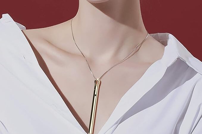 A necklace vibrator is a discreet, wearable device designed to look like jewelry