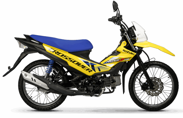 The Suzuki Raider J Crossover Enduro fuses street speed and off-road grit