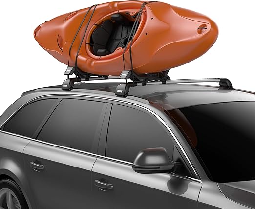 The Thule Hull-a-Port XT Rooftop Kayak Rack is a versatile, durable carrier designed to securely transport up to two kayaks