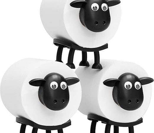 3pcs Sheep Toilet Paper holder set is proof that bathroom décor doesn’t have to be boring